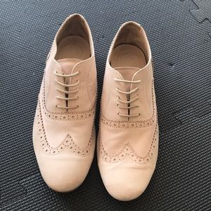 Mercanti Fiorentini size 7.5 pink wingtip oxfords
